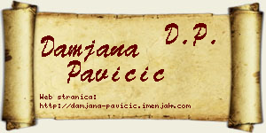Damjana Pavičić vizit kartica